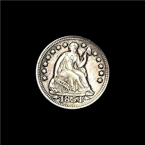 1854-O Seated Liberty Half Dime CHOICE AU