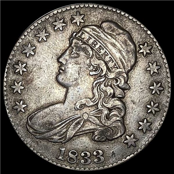 1833 Capped Bust Half Dollar NEARLY UNCIRCULATED