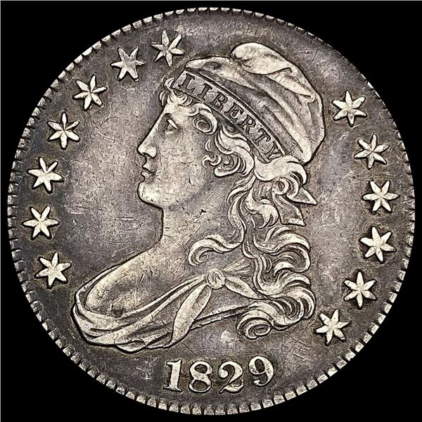 1829 Silver Capped Bust Half Dollar CLOSELY UNCIRCULATED