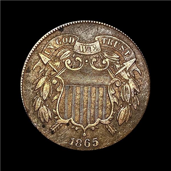 1865 Copper Two-Cent Piece LIGHTLY CIRCULATED