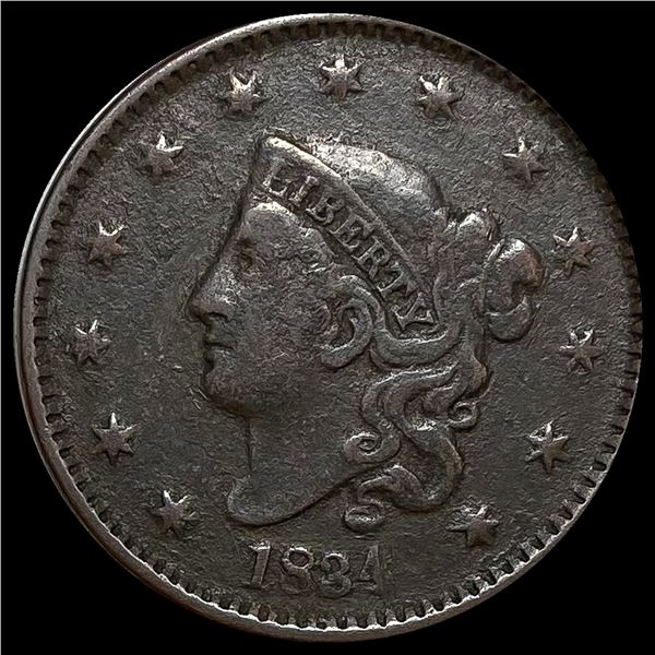 1834 Coronet Head Large Cent LIGHTLY CIRCULATED