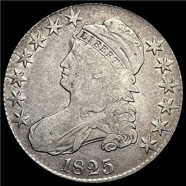 1825 Capped Bust Half Dollar LIGHTLY CIRCULATED