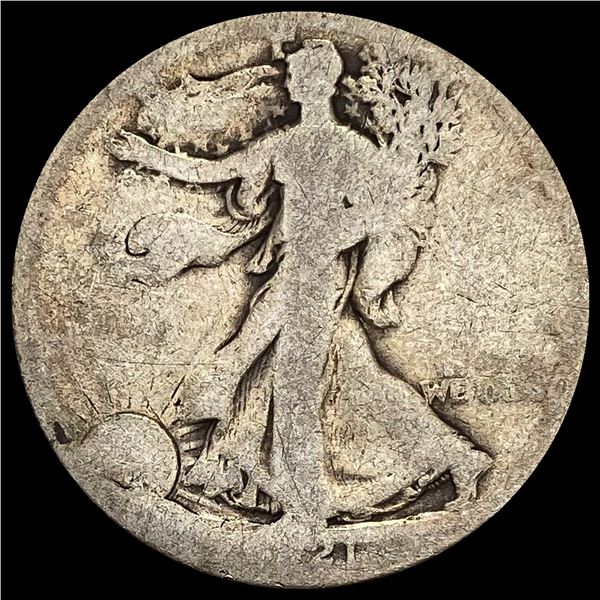 1821-S Walking Liberty Half Dollar NICE CIRC