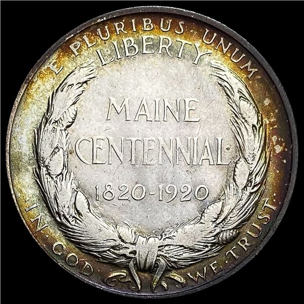 1920 Silver Half Dollar Maine Centennial CLOSELY UNCIRCULATED