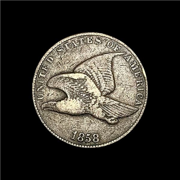 1858 Copper-Nickel Flying Eagle Cent NICELY CIRCULATED