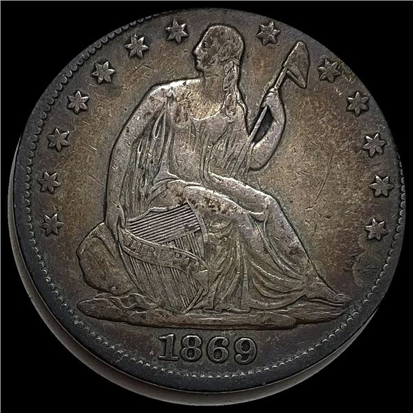 1869-S Silver Half Dollar LIGHTLY CIRCULATED