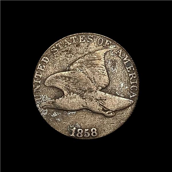 1858 Copper-Nickel Flying Eagle Cent NICELY CIRCULATED