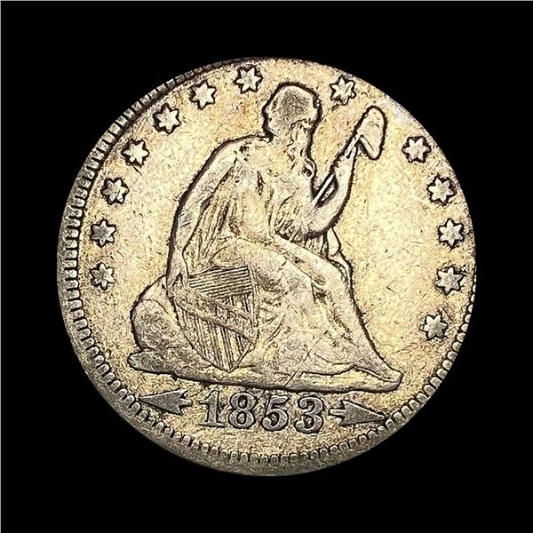 1853 Silver Seated Liberty Quarter LIGHTLY CIRCULATED