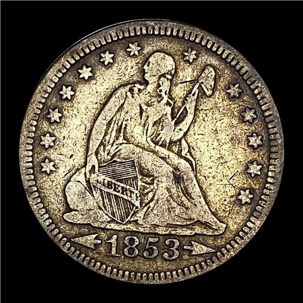 1853 Silver Seated Liberty Quarter LIGHTLY CIRCULATED