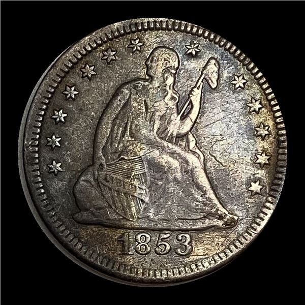 1853 Silver Seated Liberty Quarter LIGHTLY CIRCULATED