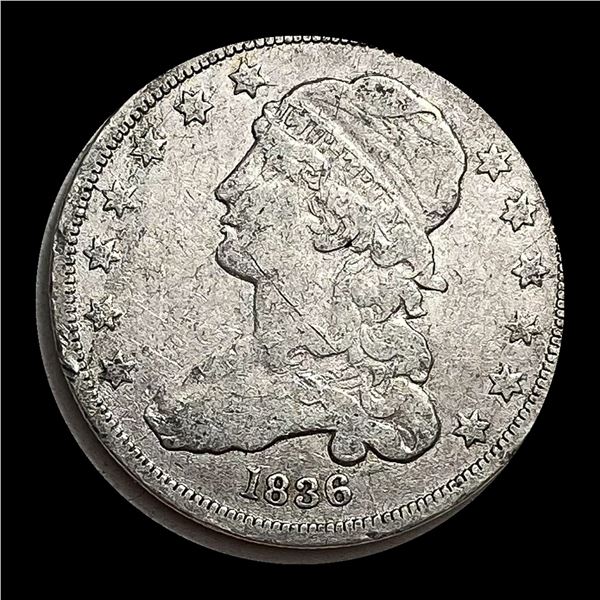 1836 Capped Bust Silver Quarter LIGHTLY CIRCULATED