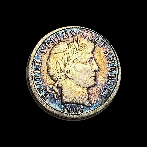 1906-D Silver Barber Dime LIGHTLY CIRCULATED