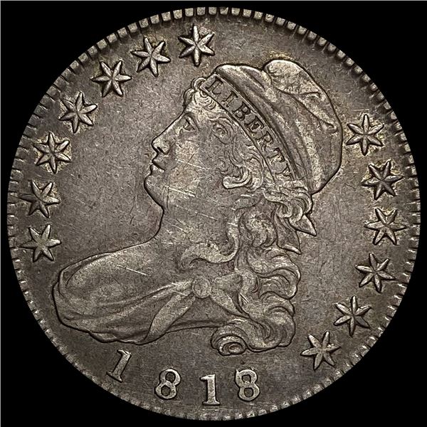1818 Silver Capped Bust Half Dollar NEARLY UNCIRCULATED