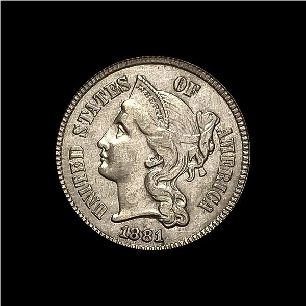 1881 Silver Three-Cent Piece UNCIRCULATED