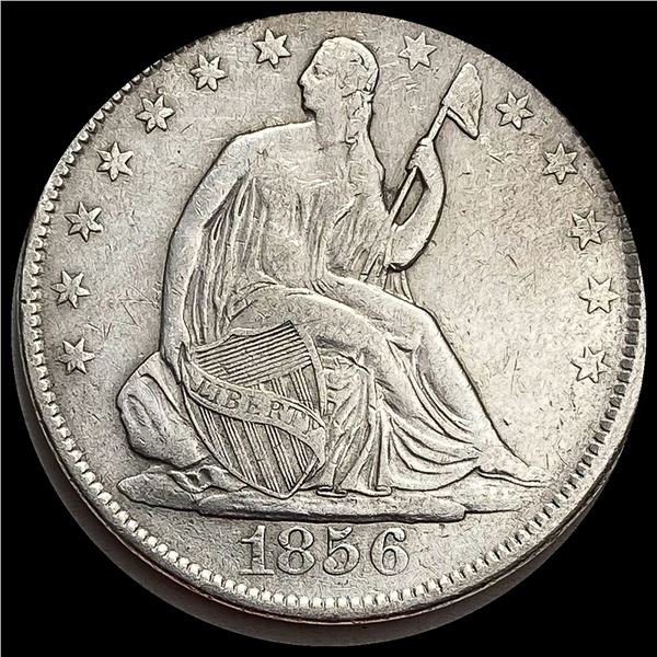 1856 Silver Half Dollar (Seated Liberty) NEARLY UNCIRCULATED
