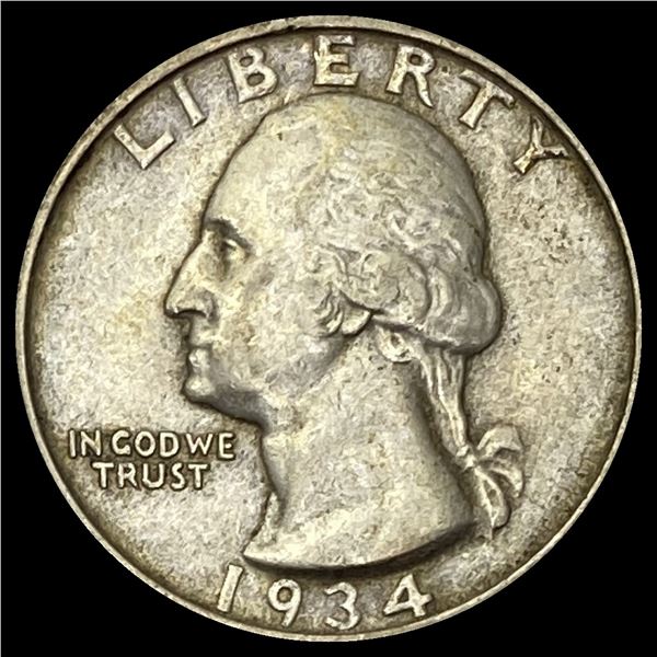 1934 Silver Washington Quarter CHOICE AU