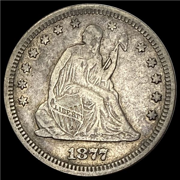 1877 Seated Liberty Quarter NEARLY UNCIRCULATED