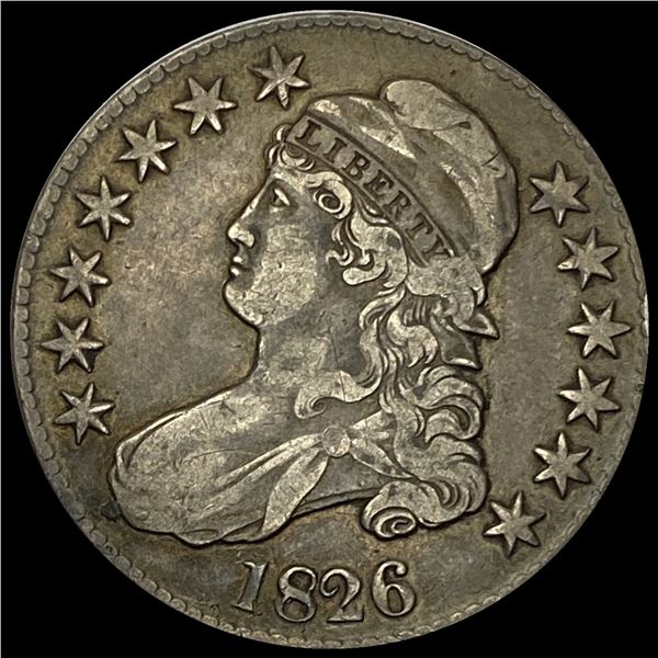 1826 Capped Bust Half Dollar LIGHTLY CIRCULATED
