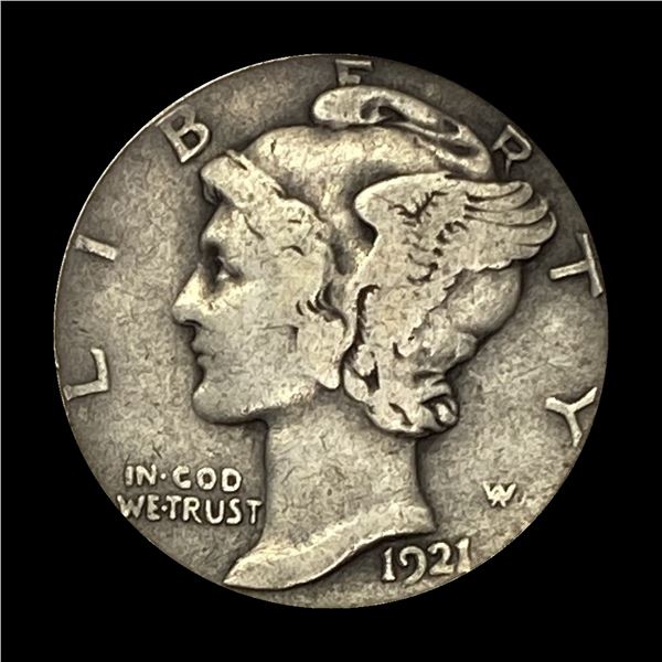 1921-D Silver Mercury Dime NICELY CIRCULATED
