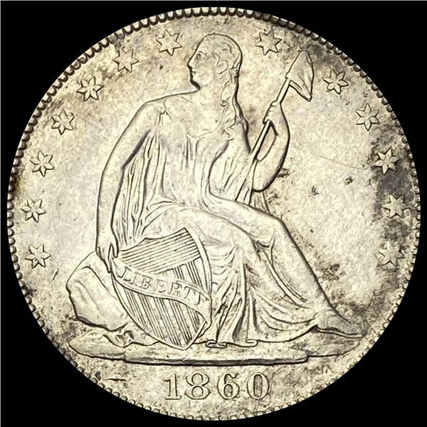 1860-O Silver Half Dollar CLOSELY UNCIRCULATED