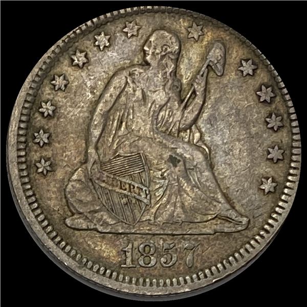 1837 Silver Seated Liberty Quarter LIGHTLY CIRCULATED