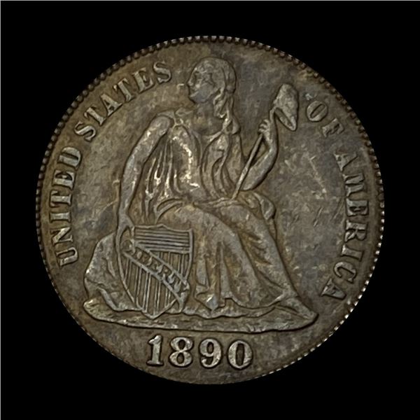 1890 Seated Liberty Dime LIGHTLY CIRCULATED
