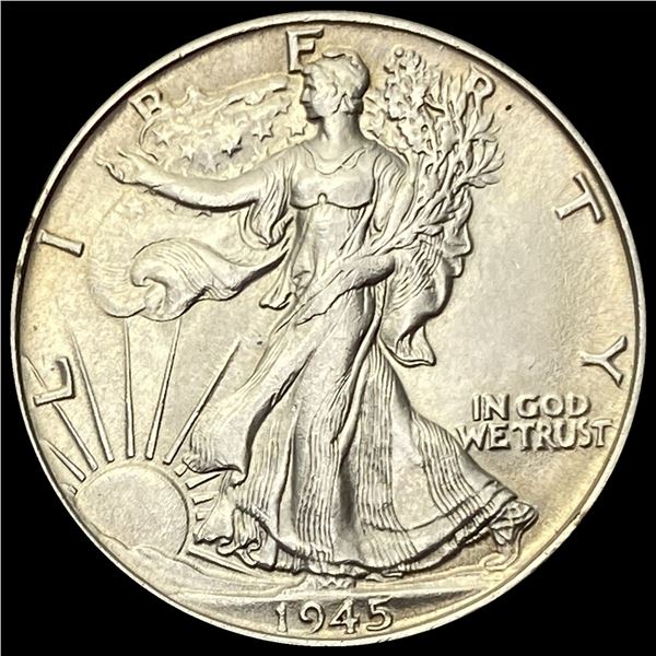 1945 Silver Walking Liberty Half Dollar GEM BU