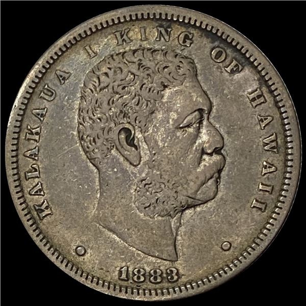1883 Hawaii Silver 1/2 Dollar LIGHTLY CIRCULATED