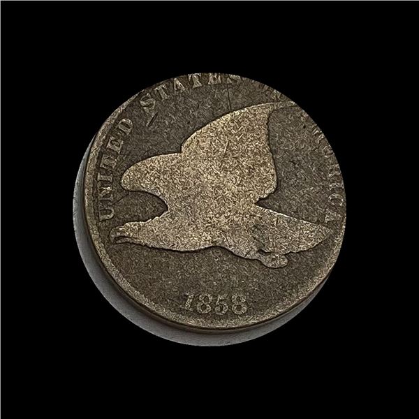 1858 Copper-Nickel Flying Eagle Cent NICELY CIRCULATED