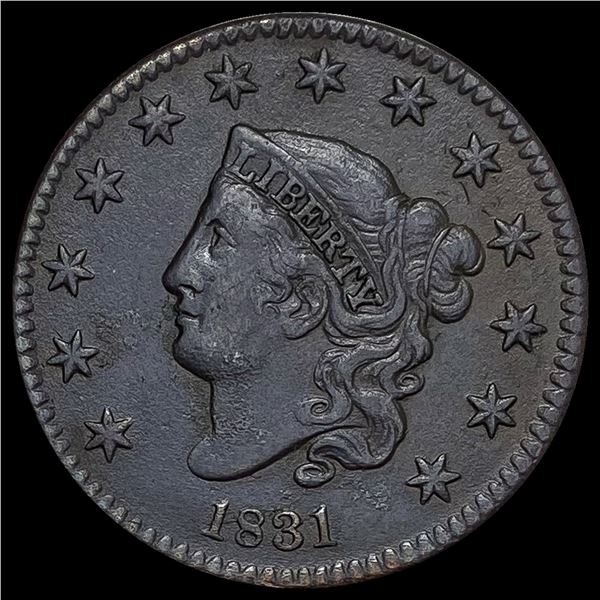 1831 Coronet Head Large Cent NEARLY UNCIRCULATED