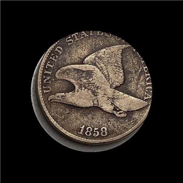 1858 Copper-Nickel Flying Eagle Cent NICELY CIRCULATED