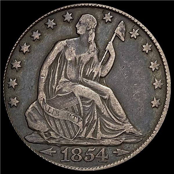 1854-O Seated Liberty Half Dollar LIGHTLY CIRCULATED