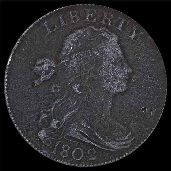 1802 Copper Draped Bust Large Cent NICELY CIRCULATED