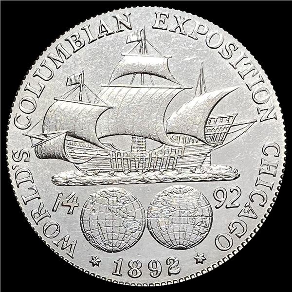 1892 Silver Columbian Exposition Half Dollar GEM BU