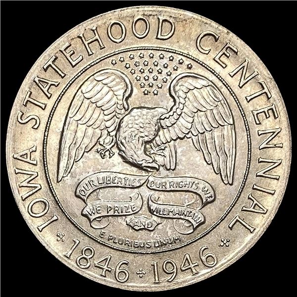 1946 Silver Iowa Centennial Half Dollar GEM BU