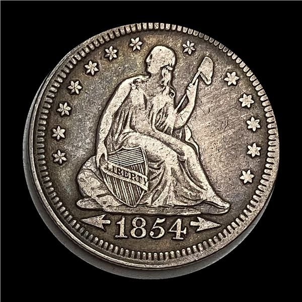 1854 Silver Seated Liberty Quarter LIGHTLY CIRCULATED