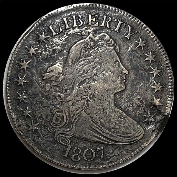 1807 Silver 50C Draped Bust Half Dollar NICELY CIRCULATED
