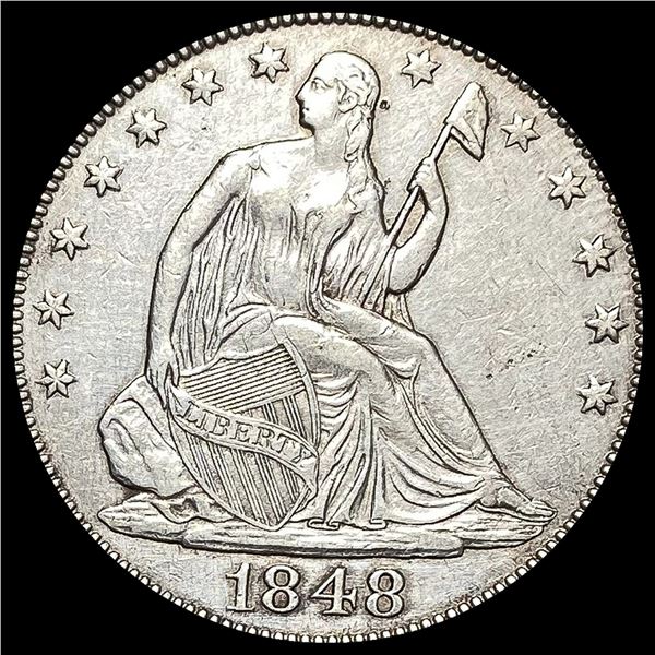 1848-O Silver Half Dollar (Seated Liberty) CLOSELY UNCIRCULATED