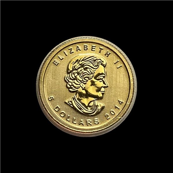 2014 1/10 oz Gold Canadian Maple Leaf $5 SUPERB GE