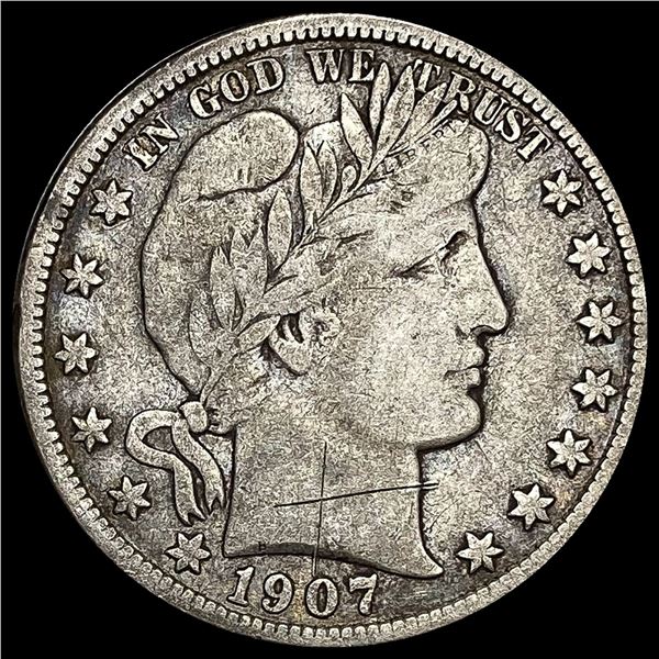 1907-O Barber Half Dollar NICELY CIRCULATED