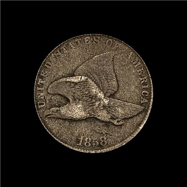 1858 Copper-Nickel Flying Eagle Cent NICELY CIRCULATED
