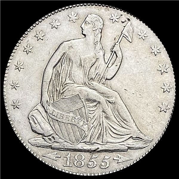 1855 Seated Liberty Half Dollar CLOSELY UNCIRCULATED