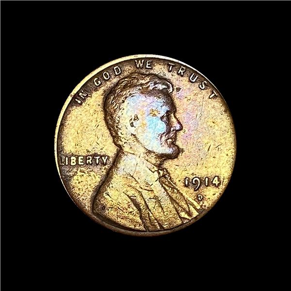 1914-D Lincoln Wheat Cent LIGHTLY CIRCULATED