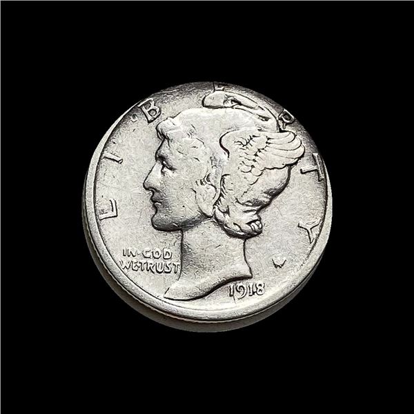 1918-D Mercury Dime CLOSELY UNCIRCULATED