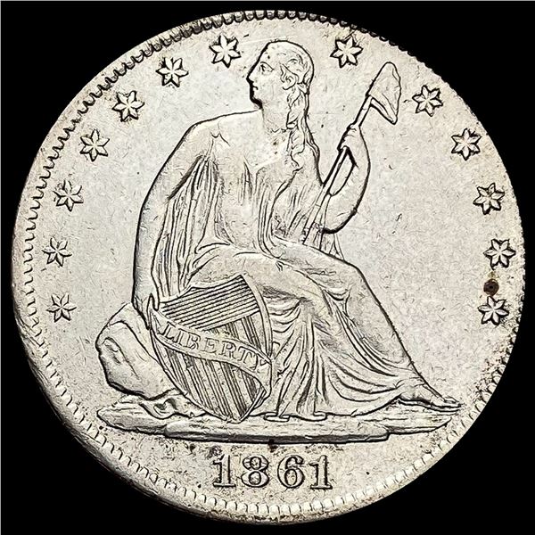 1861-S Silver Half Dollar CHOICE AU