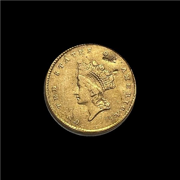 1854 Gold $1 Indian Head Type 2 NICELY CIRCULATED