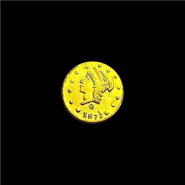 1871-CAL Gold 1/4 Dollar Liberty Head UNCIRCULATED