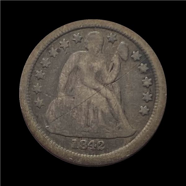 1842-O Seated Liberty Dime NICELY CIRCULATED