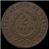Image 2 : 1869 Bronze Two-Cent Piece LIGHTLY CIRCULATED