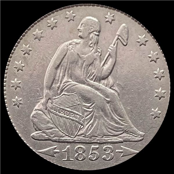 1853 Seated Liberty Quarter Arrows CLOSELY UNCIRCUL